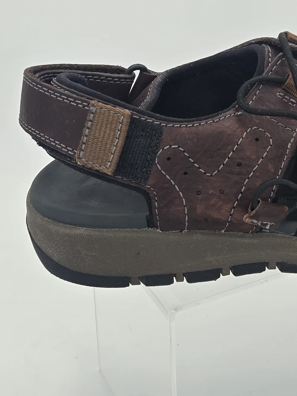 Clarks Brixby Cove Fisherman Men's Brown Leather Closed-Toe Sandals Size 9